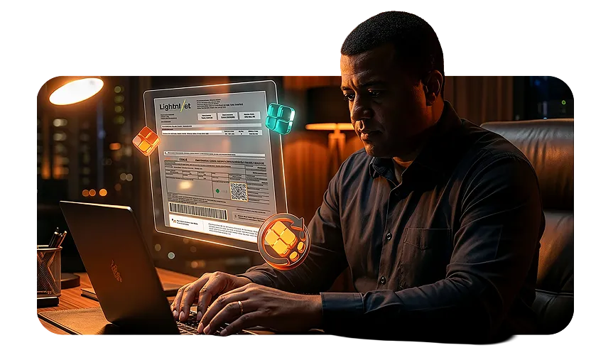 Homem utilizando o laptop