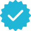 Ícone ilustração selo de verificado