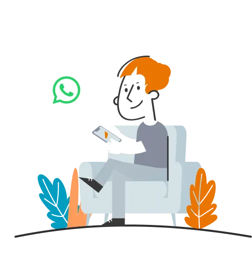 Usuário entrando em contato via whatsapp